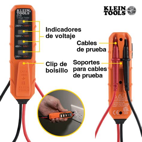 Kit De Prueba El Ctrica Ncvt De Rango Dual Y Probador De Voltaje Ca Cd