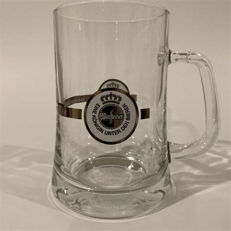 Warsteiner Beer Stein Mug Glass 5l Etched Logo On Bottom Ebay