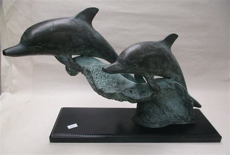 Sold Price Spi Dolphin Sculpture With Bronze Patina Approx 14 Wide