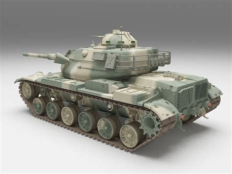 American Tank M60 Patton 3d Model 3ds Max Files Free Download