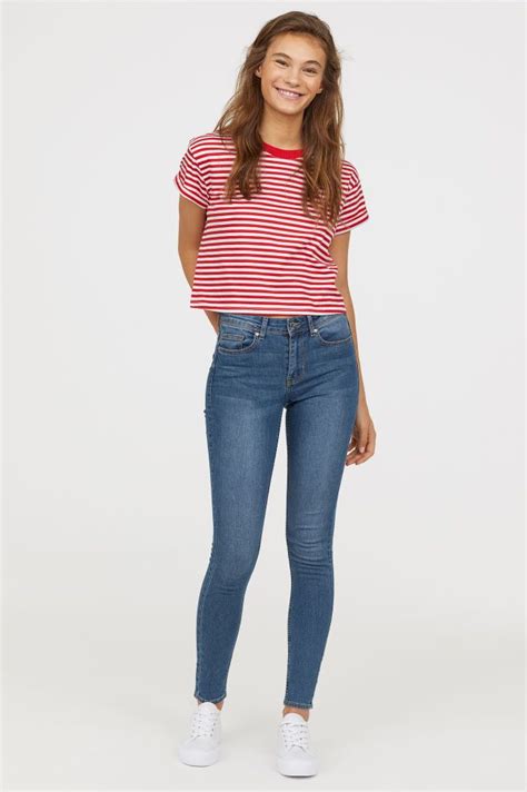 super skinny regular jeans denim blue handm us 1 in 2020 girls fashion tween girls