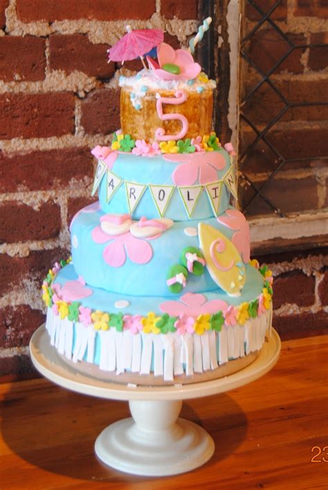 Luau Birthday Cake For 5 Year Old Girl