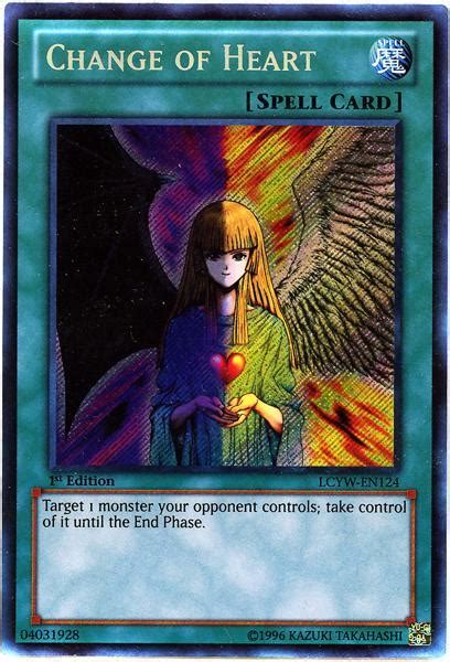Explore more like change of heart card. YuGiOh Legendary Collection 3 Single Card Secret Rare Change of Heart LCYW-EN124 - ToyWiz