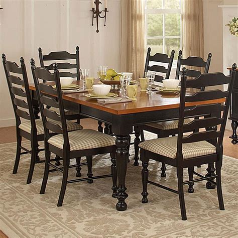 Create your perfect table set by pairing any one of our hundreds of tables and chairs. Country Charm Two-tone 7-piece Dining Table Set ...