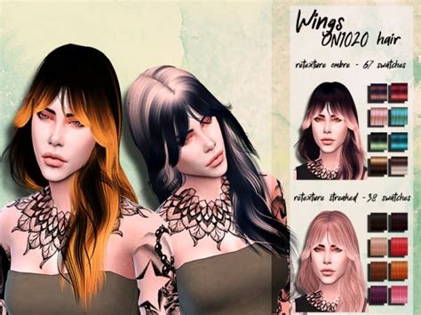 Sims 4 Hairs ~ The Sims Resource Wings On1020 Hair Retextured By