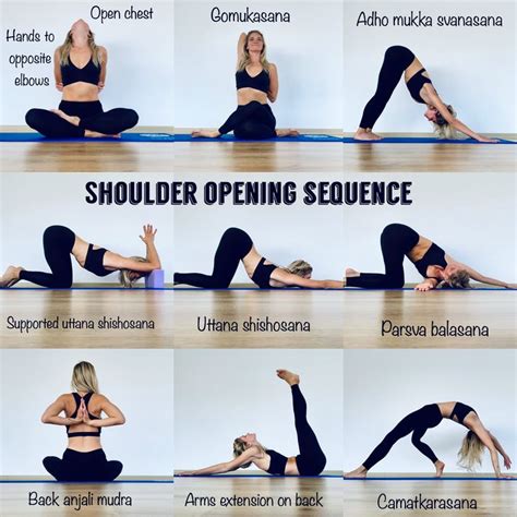 Shoulder Opening Yoga Sequence Yoga Sequences Yoga Shoulder Yoga Moves
