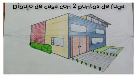 Dibujo De Casa Con 2 Puntos De Fuga Youtube