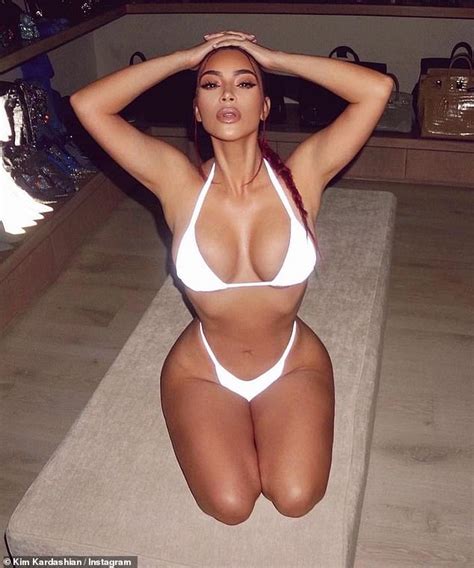 Kim Kardashian Shows Off Her Famous Curves While Modeling Skims Bra And