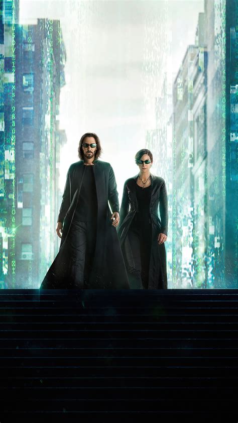 Free Download The Matrix Resurrections Neo Trinity Wallpaper Iphone