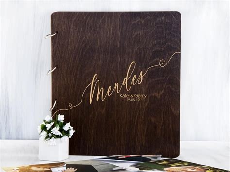 Professional photo albums beautifully handcrafted from cover to cover. Personalized Wedding Photo Album Custom Memory Book Wooden | Etsy | Custom memory book, Wedding ...