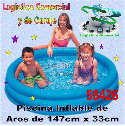 Piscinas Inflables Piscina Inflable 3 Aros Azul Para Niños Intex 147 Cm X 33 Cm 58426