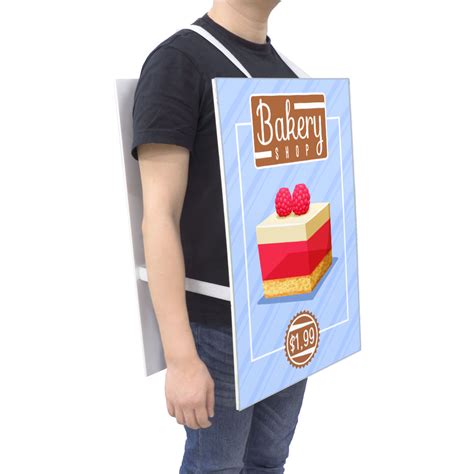 Retail And Shop Fitting Printed Sandwich Board With Snap Frames Wearable Board Wearable