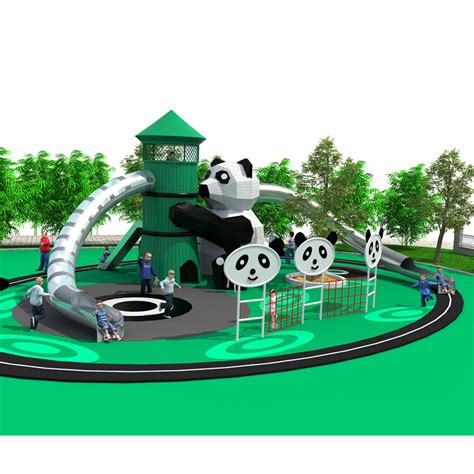 Panda Series Children Outdoor Amusement Park Large Combination Slide