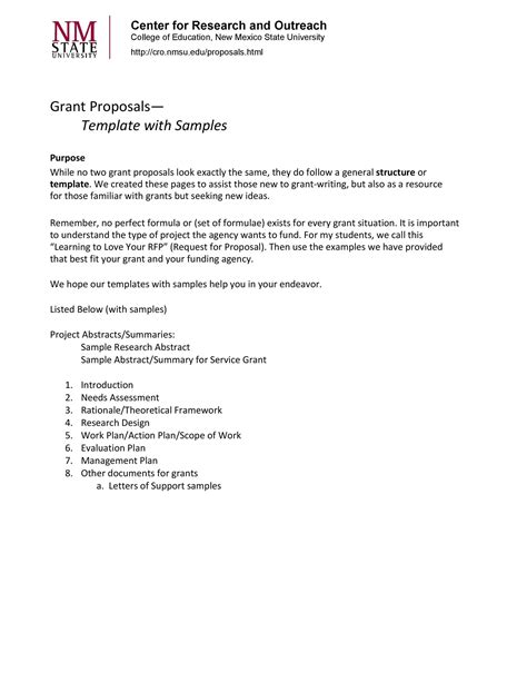 grant funding proposal template