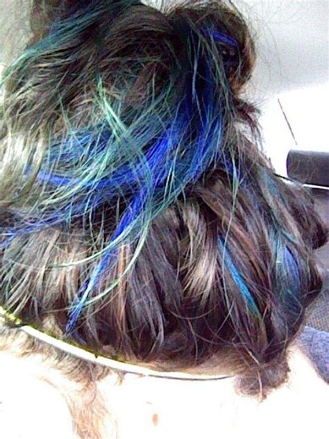 My Hair Dark Brown With Bright Blue Turquoise And