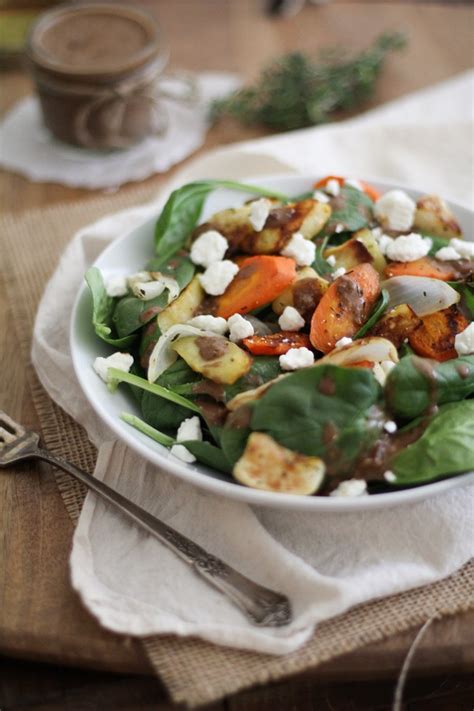 Roasted Root Salad With Balsamic Date Vinaigrette