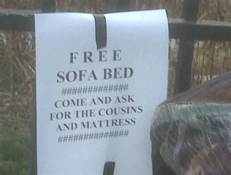Browse eurotop, firm, plush, pillowtop, memory foam and even air beds. Junkster Chic: Funny Yardsale Signs