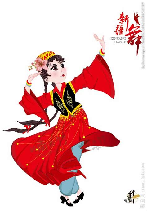 新疆舞设计图动漫人物动漫动画设计图库昵图网