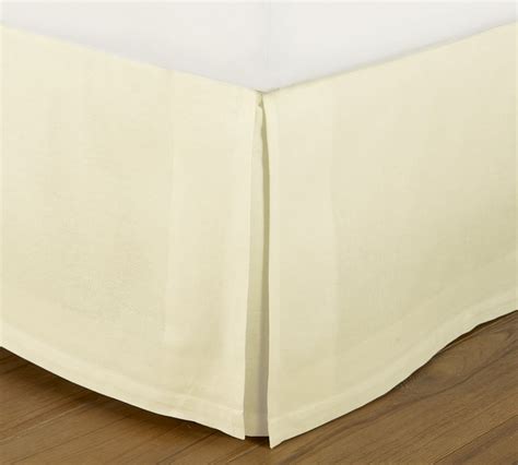 Essential Linen Cotton Bed Skirt Ivory Pottery Barn
