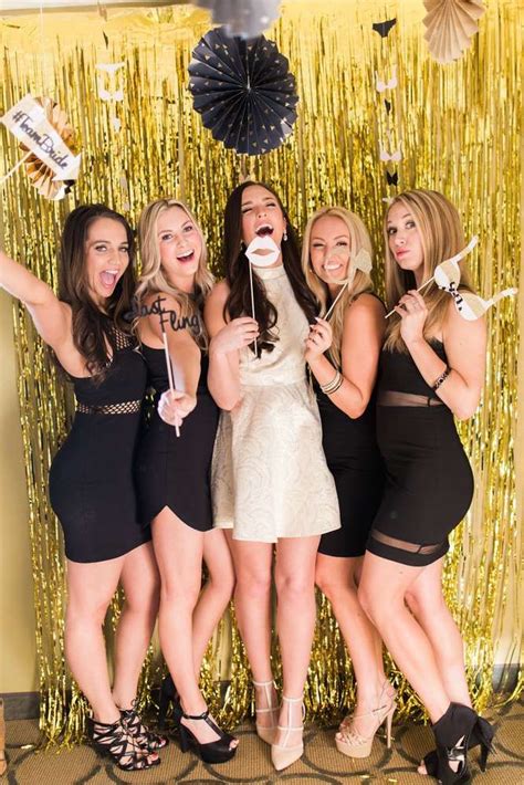 Last Fling Before The Ring Black And Gold Bachelorette Party Bachelorette Party Ideas Photo 1