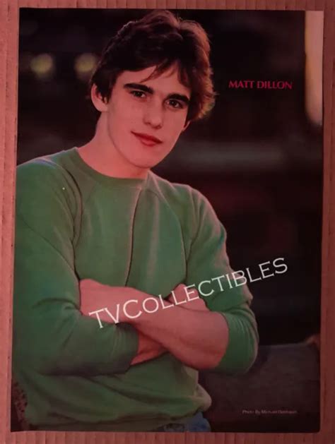 Magazine Pinup~ Matt Dillon ~1980s ~~back Olivia Newton John 500 Picclick