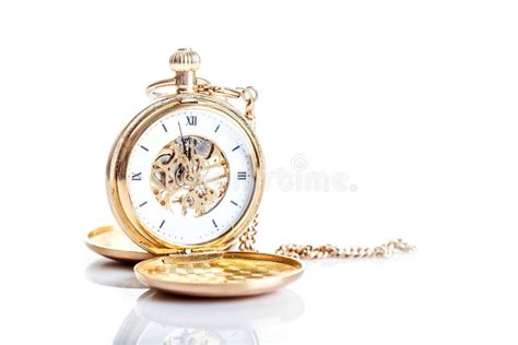 Photo Of Opened Old Vintage Pocket Clock Stock Image Image Of