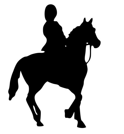 Horse Rider Silhouette Clipart Free Stock Photo Public Domain Pictures