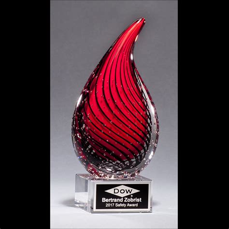 Droplet Shaped Art Glass Award 2249 Art Glass Glass And Crystal Executive Awards
