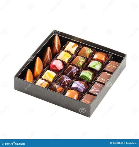 Chocolate Candies In A Box Stock Image Image Of Handmade 84862845