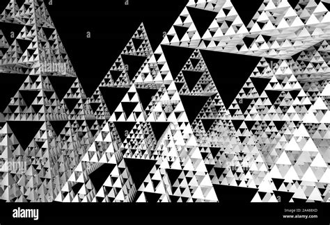 Sierpinski triangle fractal design fotografías e imágenes de alta