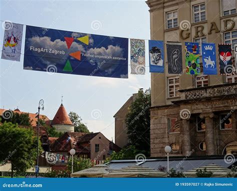Flagart Zagreb Festival Of Art Flags Zagreb Croatia Europe