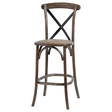 Counter stools (133) bar height. Oak Cross Back Bar Stool | Wholesale by Hill Interiors