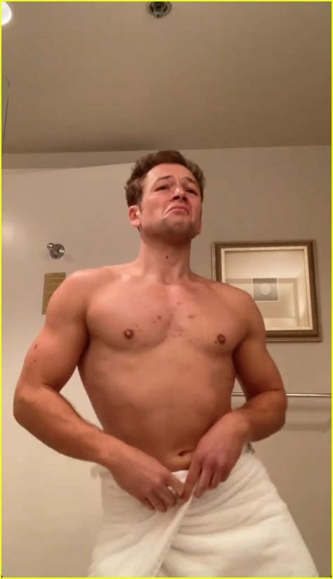 Taron Egerton Bares His Body Dances In A Towel In New Instagram Video