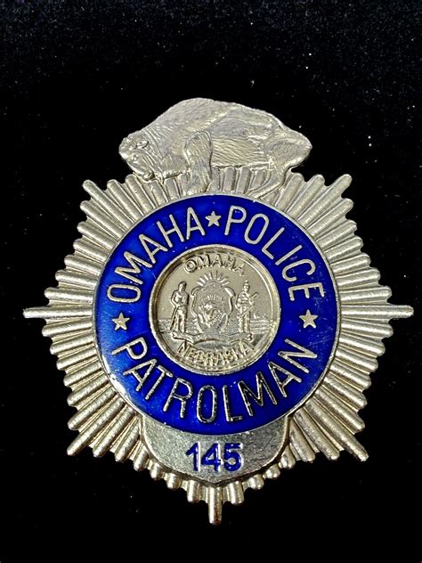 Omaha Nebraska Police Patrolman 145 Gode Collectors Badgescom
