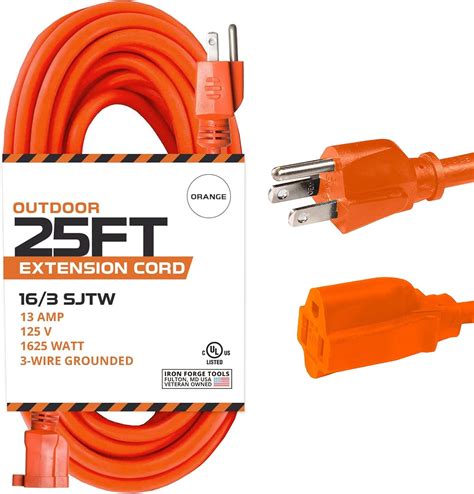 Iron Forge Cable Outdoor Extension Cord 25 Ft - 16/3 SJTW Weatherproof