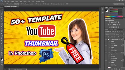 50 Thumbnail Youtube Template Psd Free Download Photoshop Tutorial