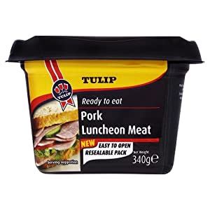 Premium pork luncheon meat less sodium 340g. Tulip Pork Luncheon Meat in a Plastic Tub 340 g (Pack of 8 ...