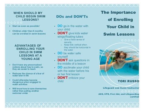 Importance Of Swimming Lessons By Tori Cc