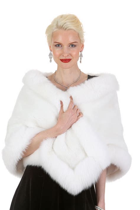 White Mink Fur Cape Madison Avenue Mall Furs