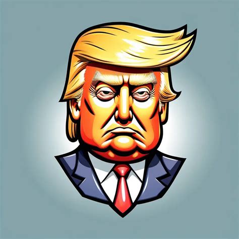 Cartoon Icon Donald Trumps Head Muse Ai