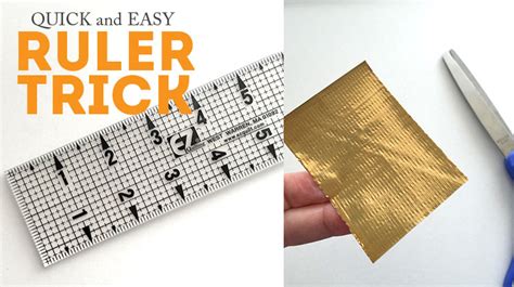 Quick And Easy Ruler Trick Make A Handle