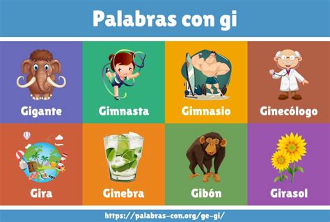 Palabras Con Ge Y Gi Con Su Significado Ejemplos