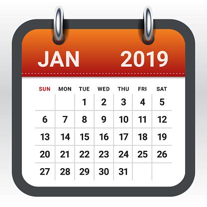 Relx malaysia 2019 updated their cover photo. January 2019 Monthly Calendar Vector Illustration Stock ...