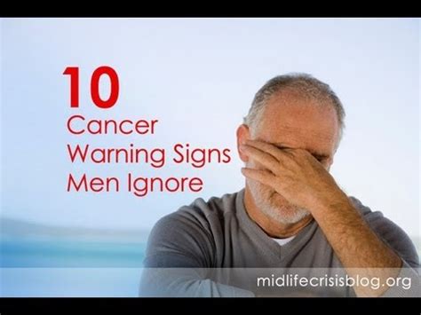Colorectal cancer almost always develops from precancerous polyps (abnormal growths) in the colon or rectum. Early Cancer Signs Men may be Ignoring - YouTube