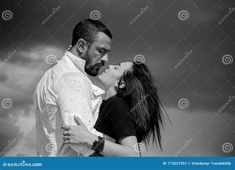Sensual Couple Kissing Beautiful Young Couple Hugging Love Concept Couple Is Hugging Passion