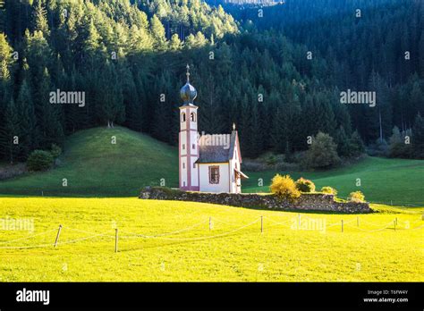 The Church Of Santa Maddalena In Dolomites Stock Photo Alamy