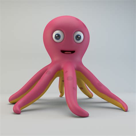 Cartoon Octopus By Geek World 3docean