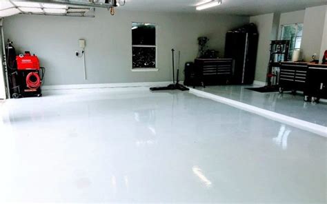 White Epoxy Garage Floor Coating 1 All Garage Floors
