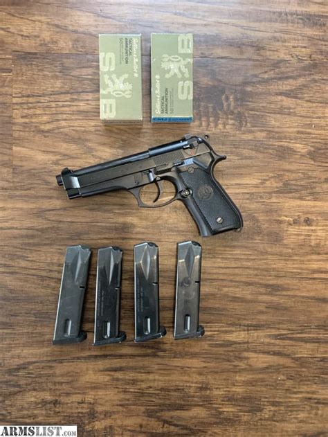 Armslist For Sale Beretta 92fs 9mm 4 Mags 100rds Ammo