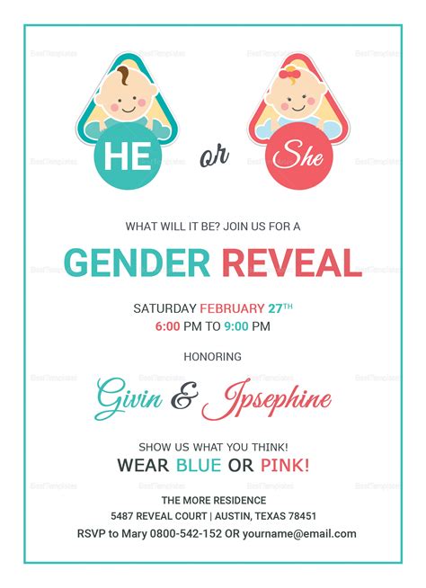 We did not find results for: Baby Gender Reveal Invitation Card Design Template in Word ...